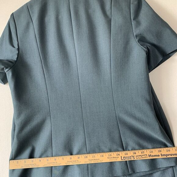 Kasper ASL 2 Piece Pants Suite 12 Short Sleeve Lined Office Career Corp Vintage - Picture 6 of 16